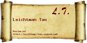 Leichtman Tas névjegykártya